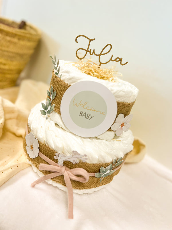 TARTA PAÑALES MEDIANA BOHO