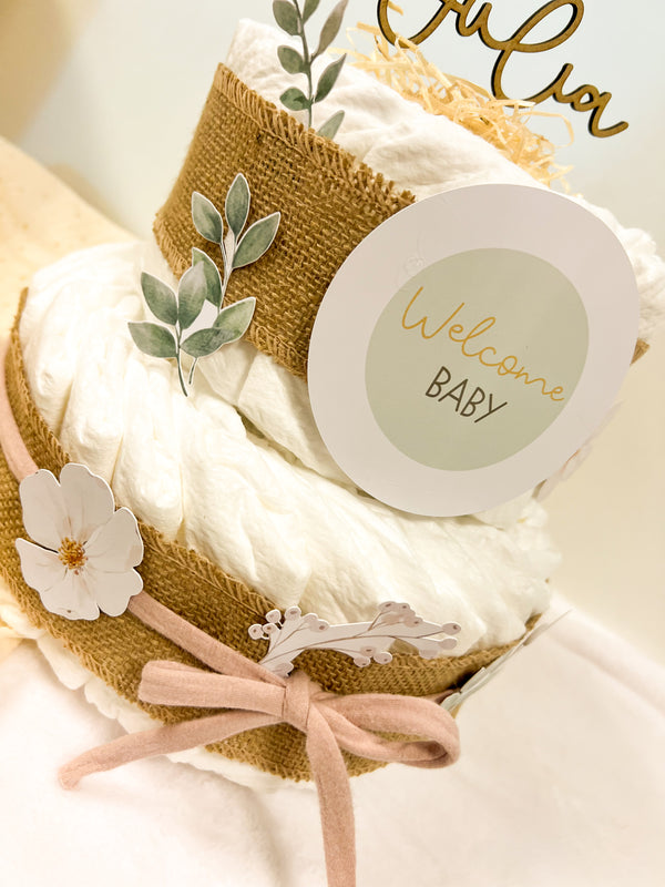 TARTA PAÑALES MEDIANA BOHO