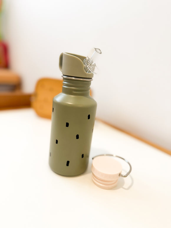 BOTELLA ACERO VERDE TOPITOS