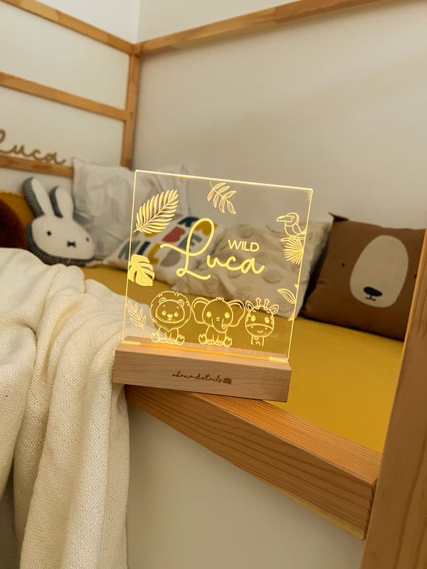 LÁMPARA PERSONALIZADA ANIMALES SAFARI