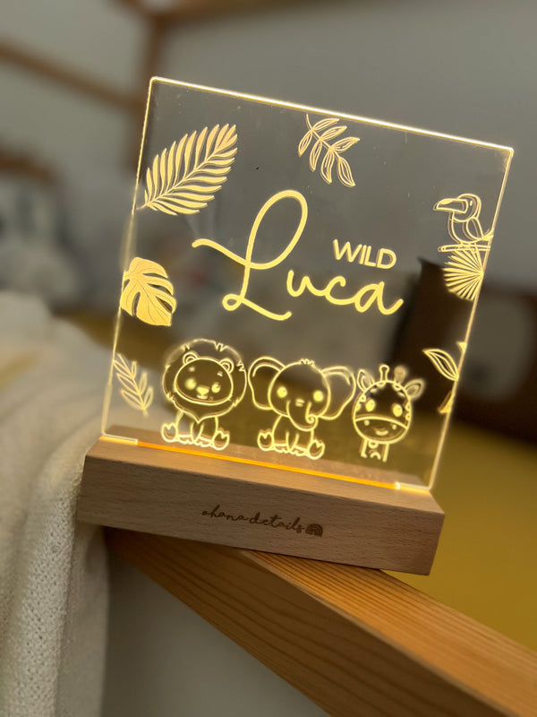 LÁMPARA PERSONALIZADA ANIMALES SAFARI