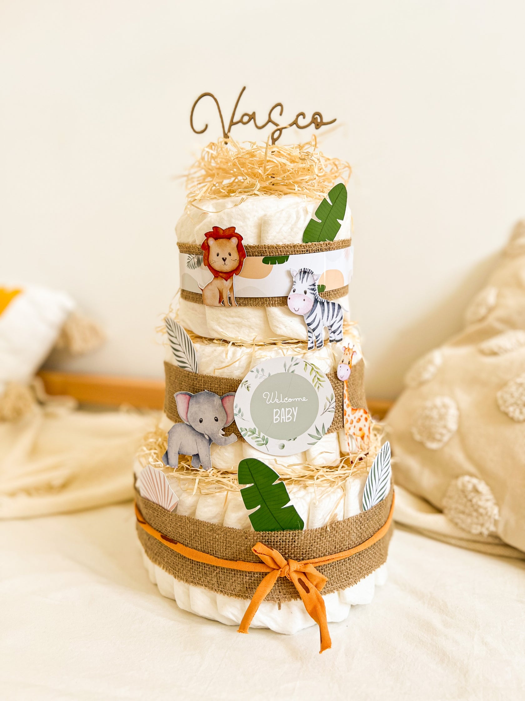 TARTA PAÑALES GRANDE SAFARI