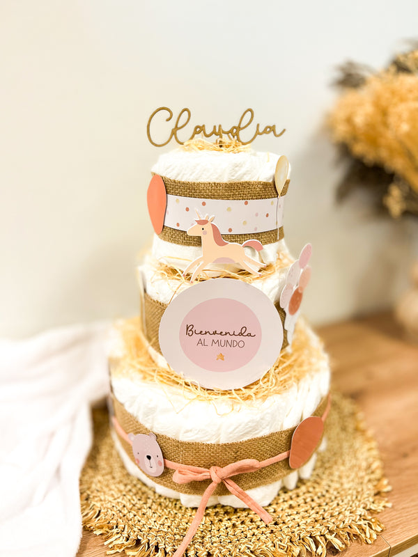 TARTA PAÑALES GRANDE BALLOON