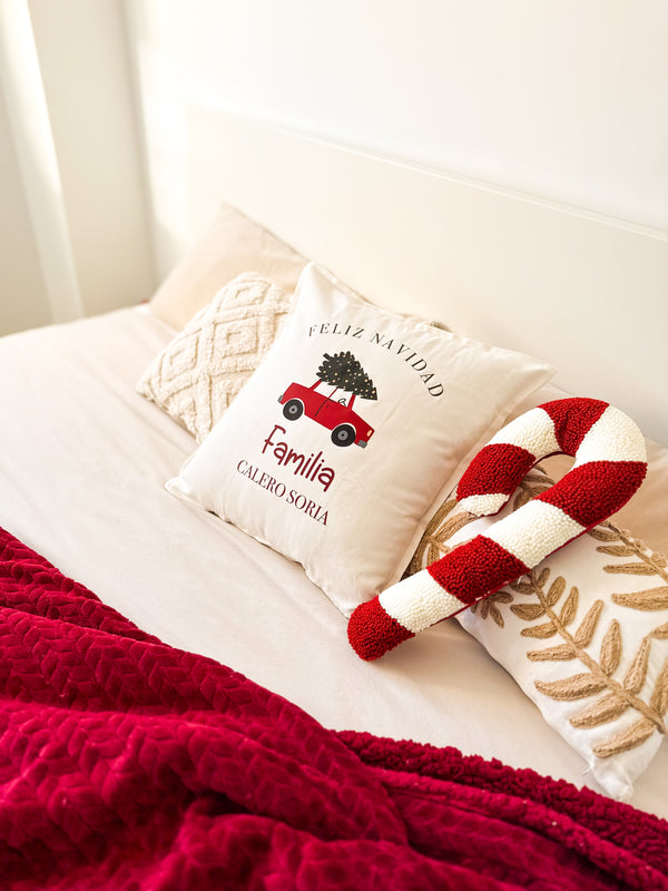 FUNDA COJÍN NAVIDAD COCHE