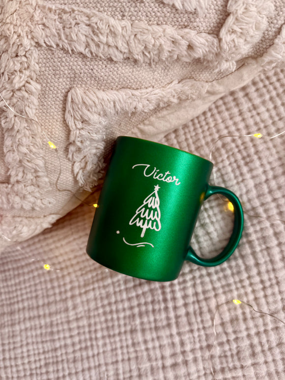TAZA NAVIDAD VERDE BOTELLA PERSONALIZADA - Ohana Details