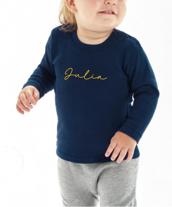 CAMISETA GORDITA BEBÉ M/L NOMBRE ALARGADO