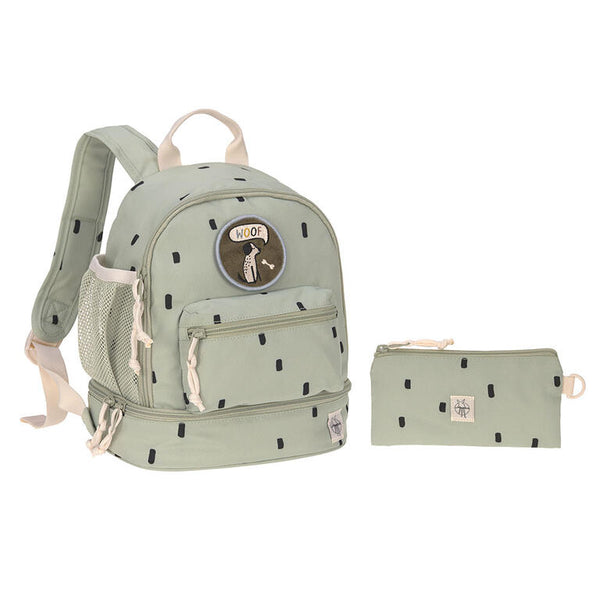 MOCHILA INFANTIL VERDE TOPITOS