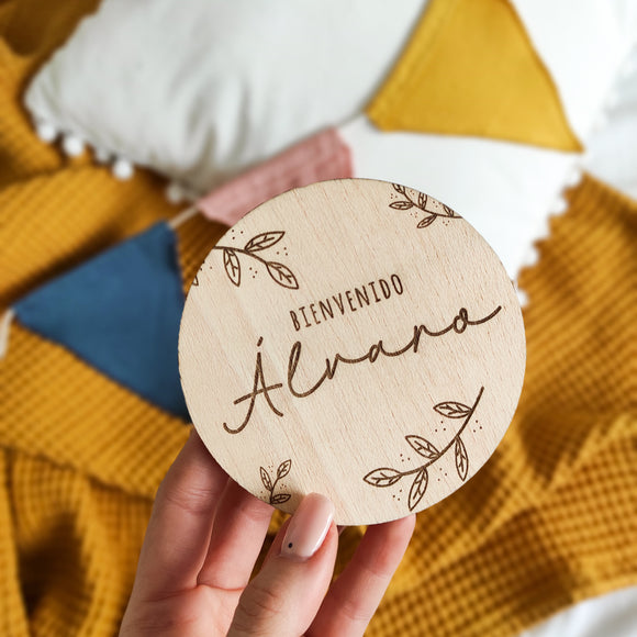 PLACA NOMBRE MADERA