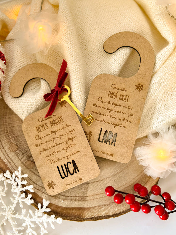 COLGADOR PAPÁ NOEL + LLAVE MÁGICA