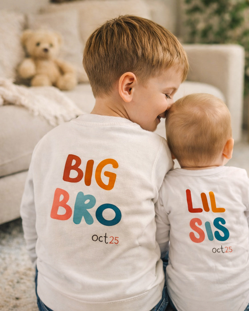 Sudaderas de hermanos a juego con diseños Big Bro y Lil Sis