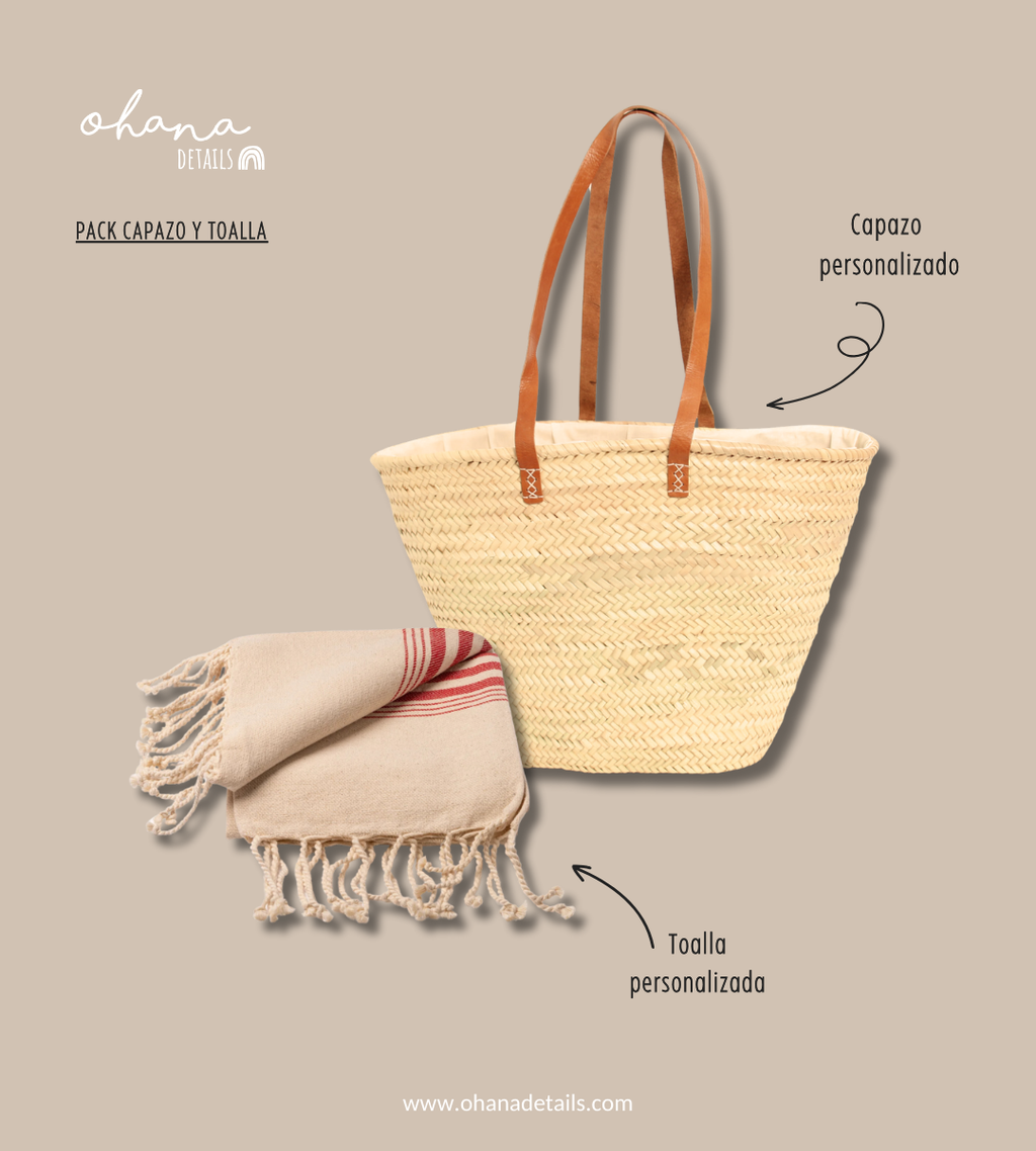 PACK CAPAZO PERSONALIZADO NOMBRE + TOALLA