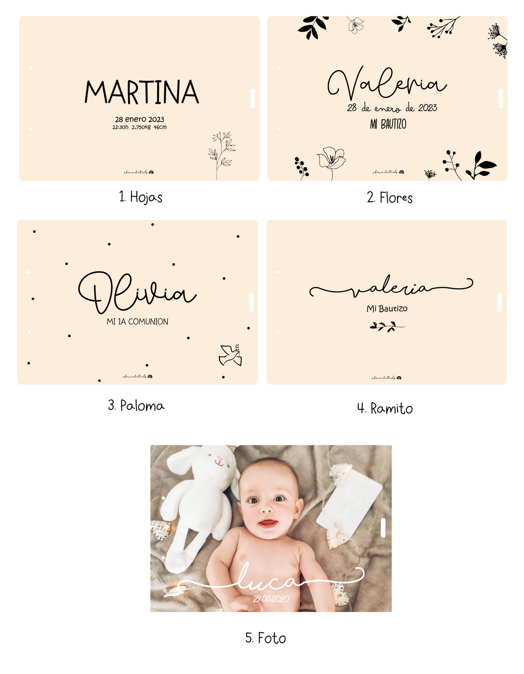 ÁLBUM / LIBRO DE FIRMAS PERSONALIZADO EVENTOS