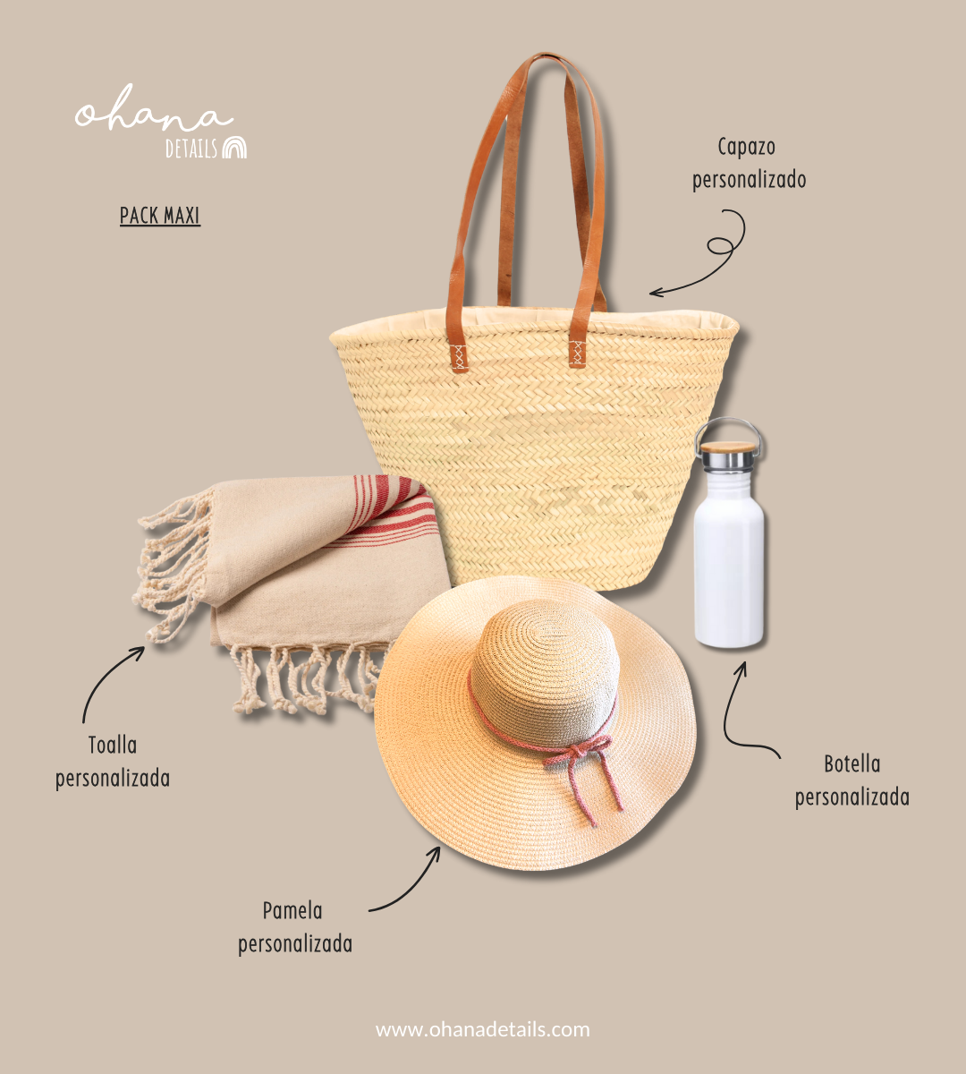 PACK CAPAZO PERSONALIZADO NOMBRE MAXI