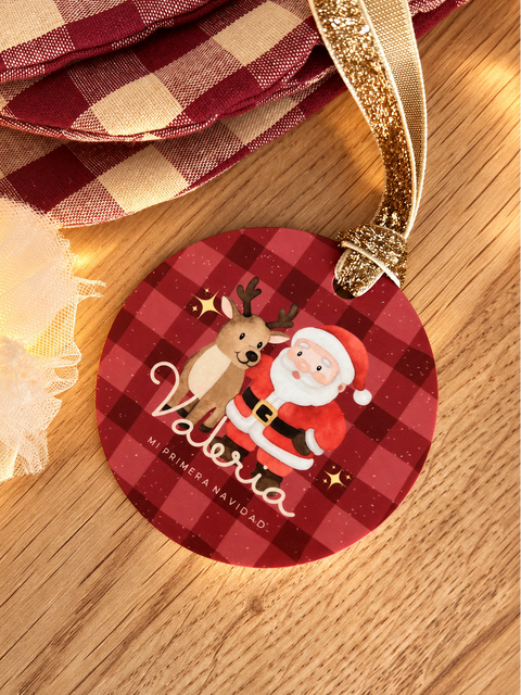 Bola Navidad dibujo Papá Noel - Ohana Details
