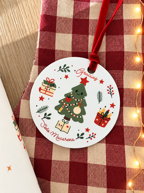 Bola Navidad seño/profe árbol - Ohana Details