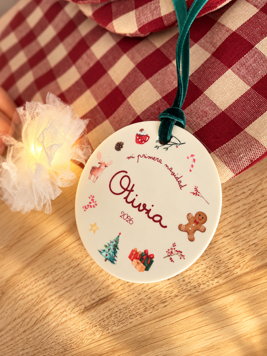 Bola Navidad dibujitos - Ohana Details