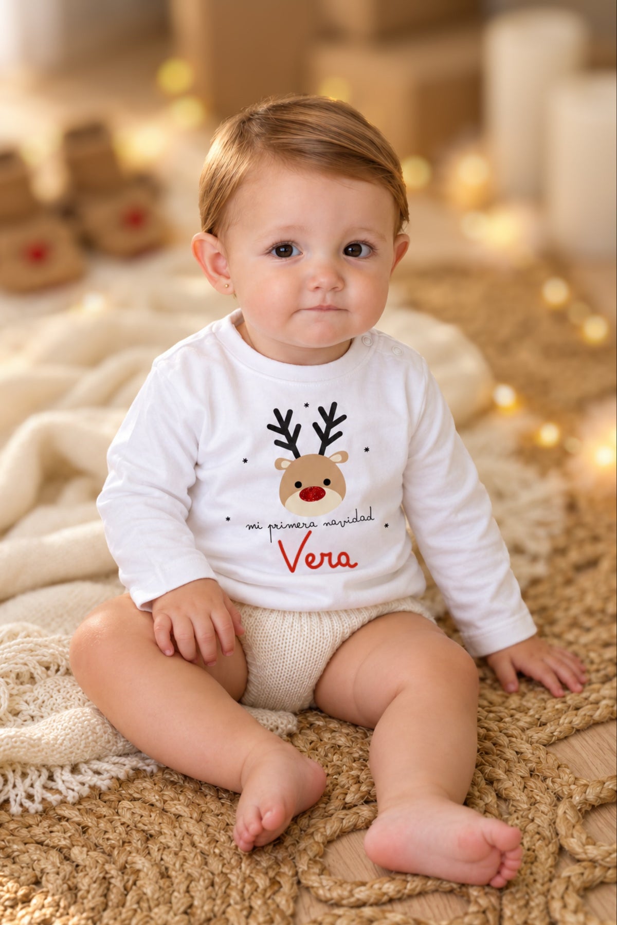 Camiseta gordita Navidad Reno