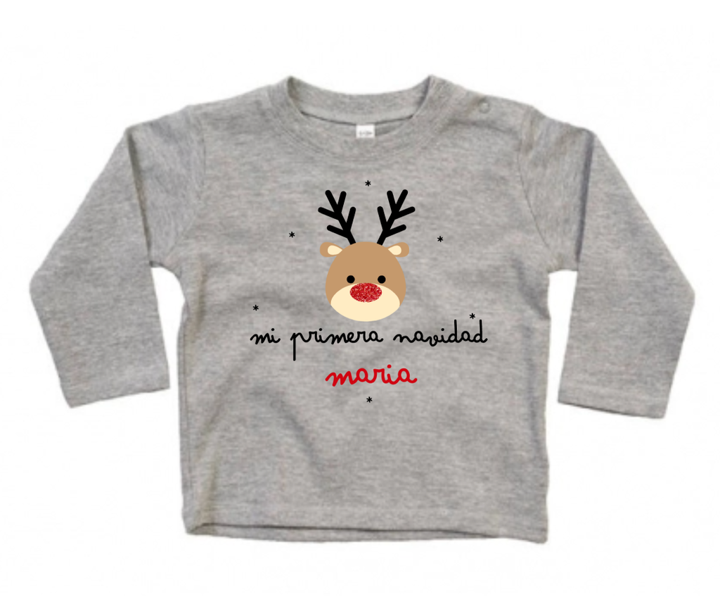 CAMISETA GORDITA BEBÉ M/L MI PRIMERA NAVIDAD