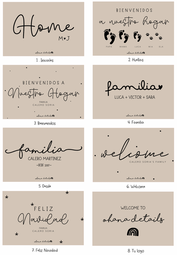 FELPUDO PERSONALIZADO - Ohana Details