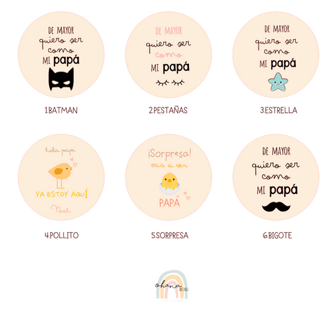Guía de diseños para el body de papá