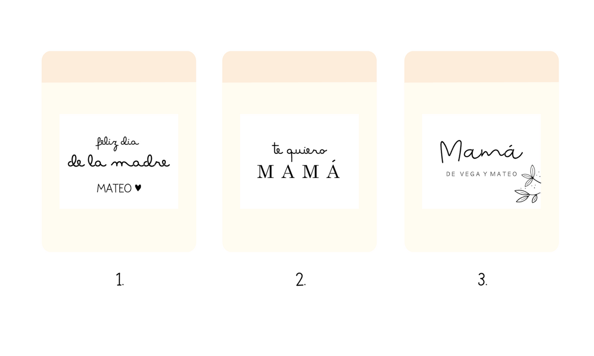 Guía de diseños para velas de mamá