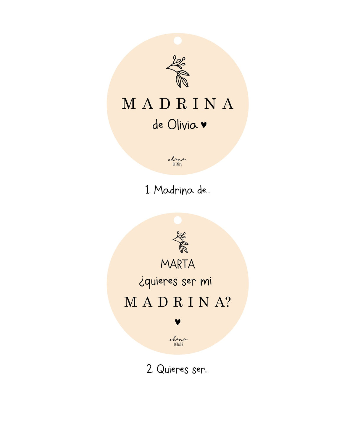 Guía de diseños de placas para el ramo de madrina