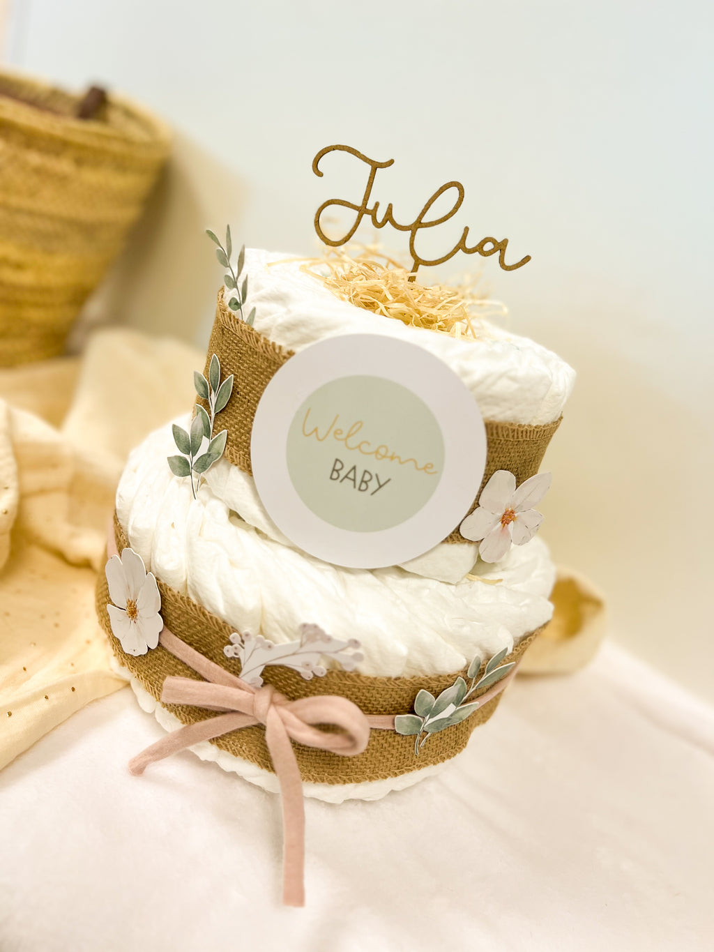 TARTA PAÑALES MEDIANA BOHO