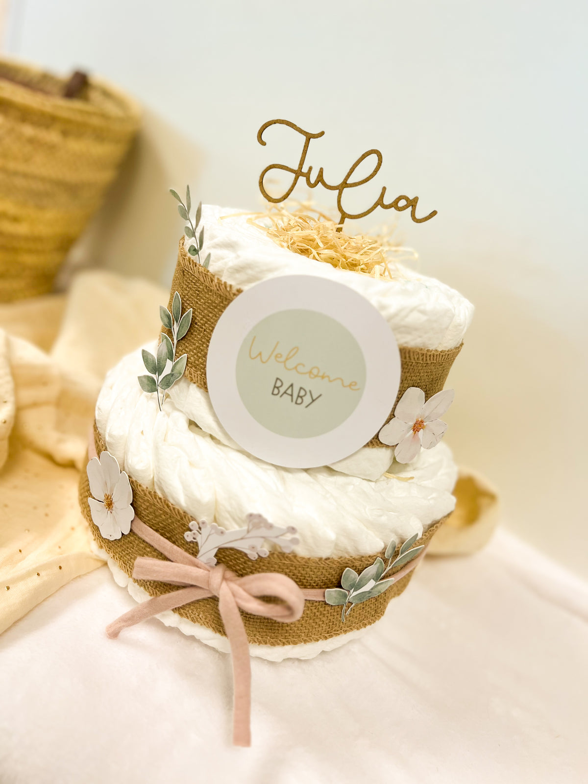 TARTA PAÑALES MEDIANA BOHO