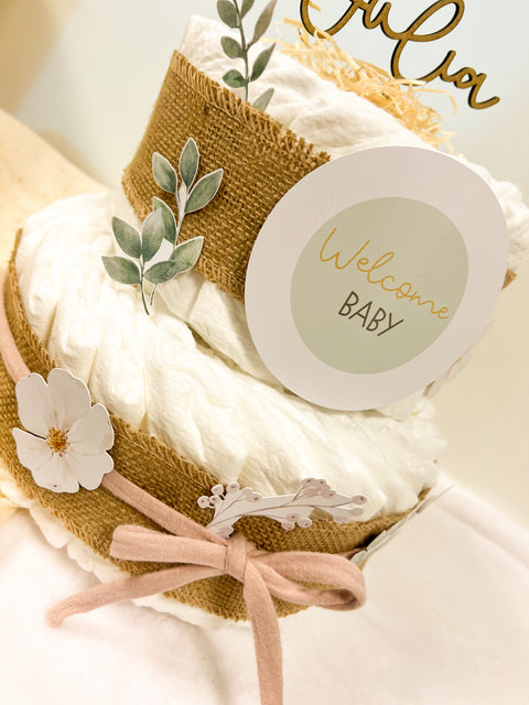 TARTA PAÑALES MEDIANA BOHO