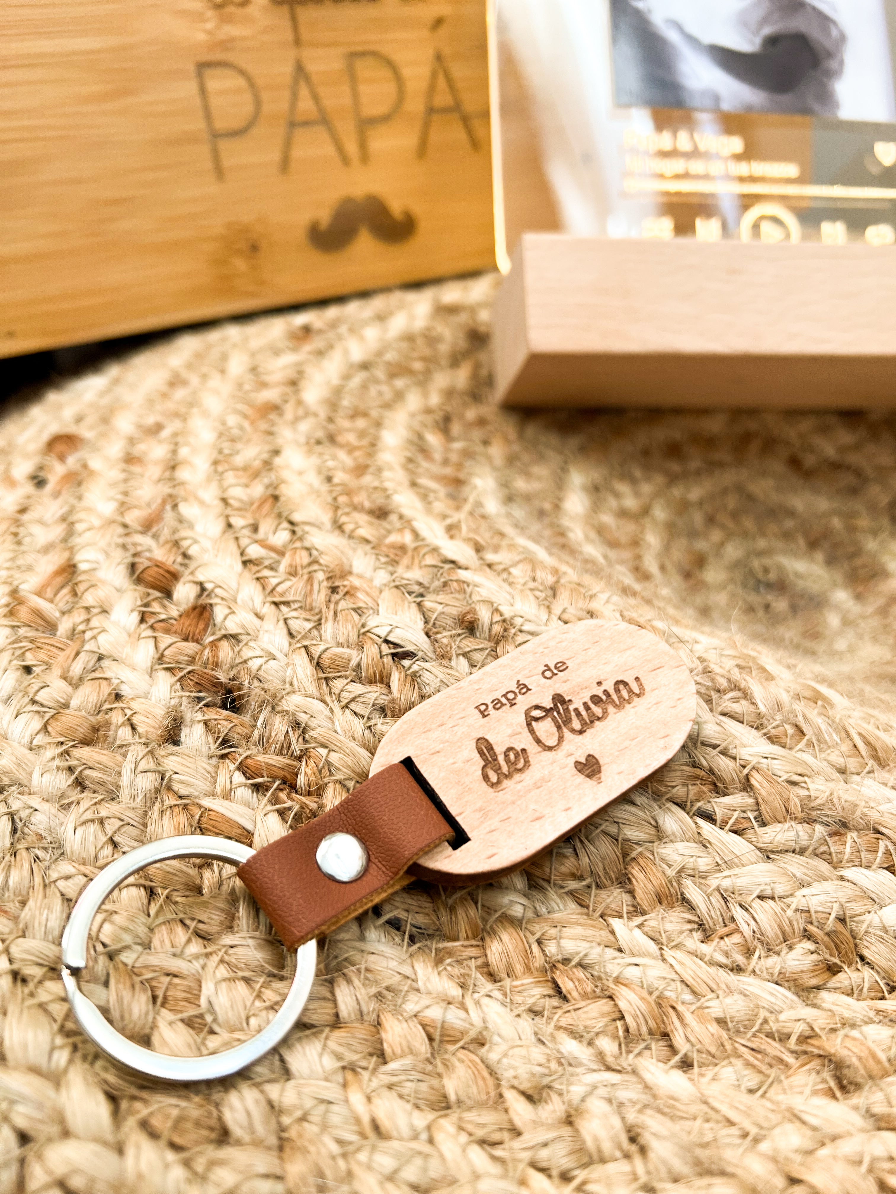 LLAVERO CUERO PARA PAPÁ
