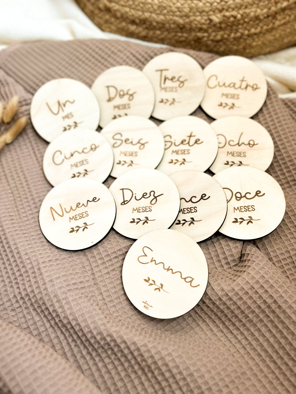 PLACAS CUMPLE MES GRABADO