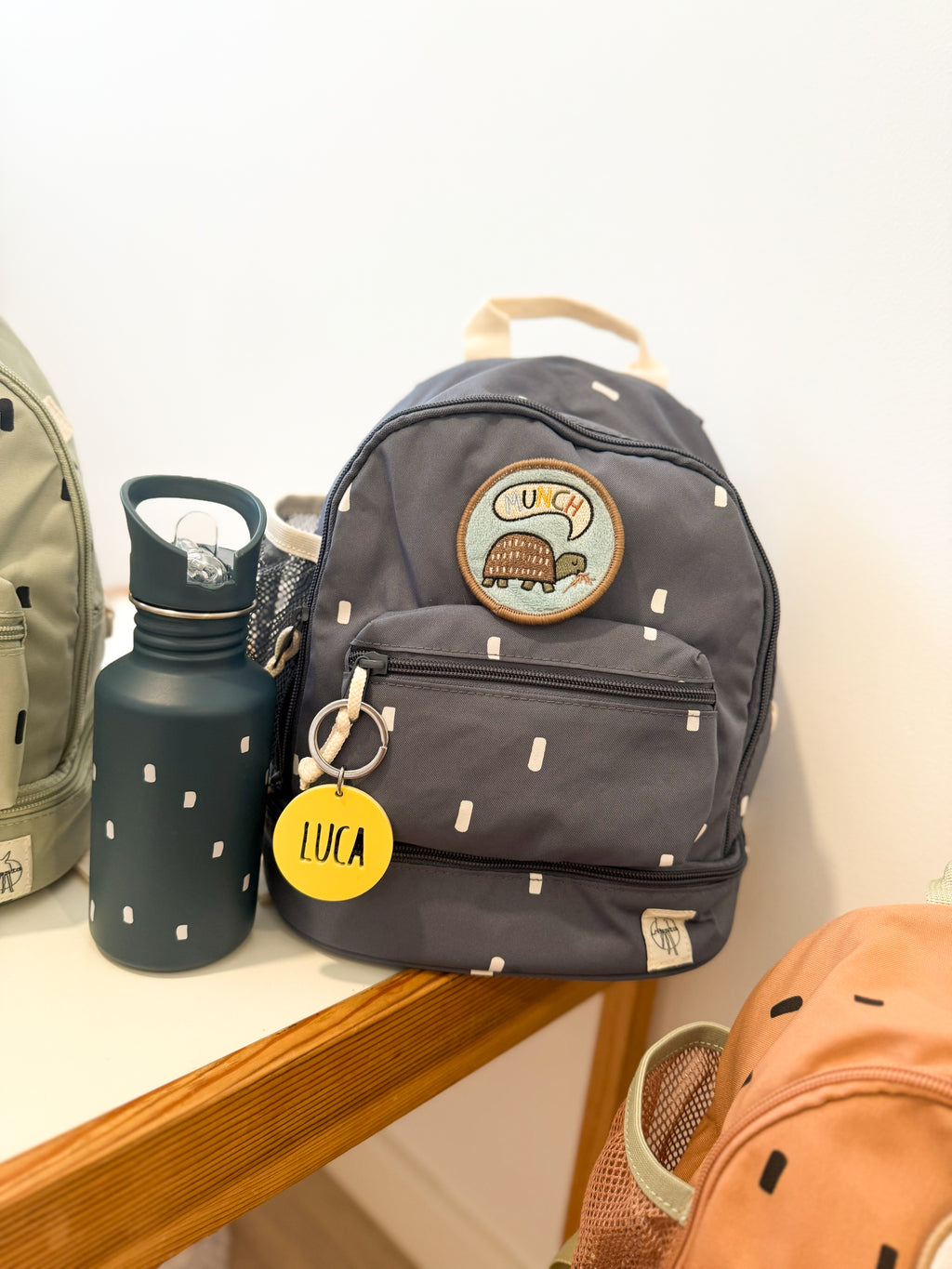 BOTELLA ACERO AZUL TOPITOS