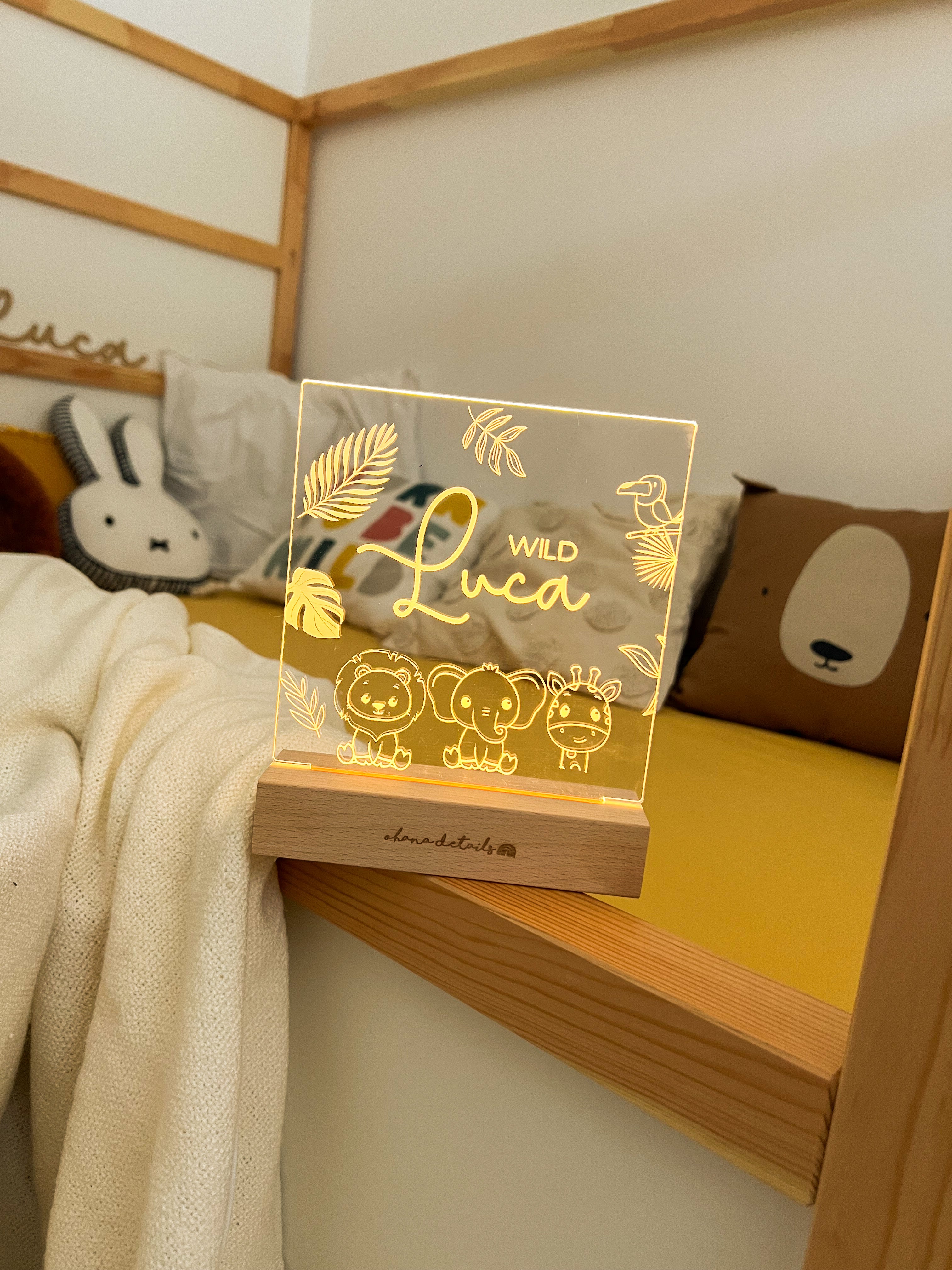 LÁMPARA PERSONALIZADA ANIMALES SAFARI