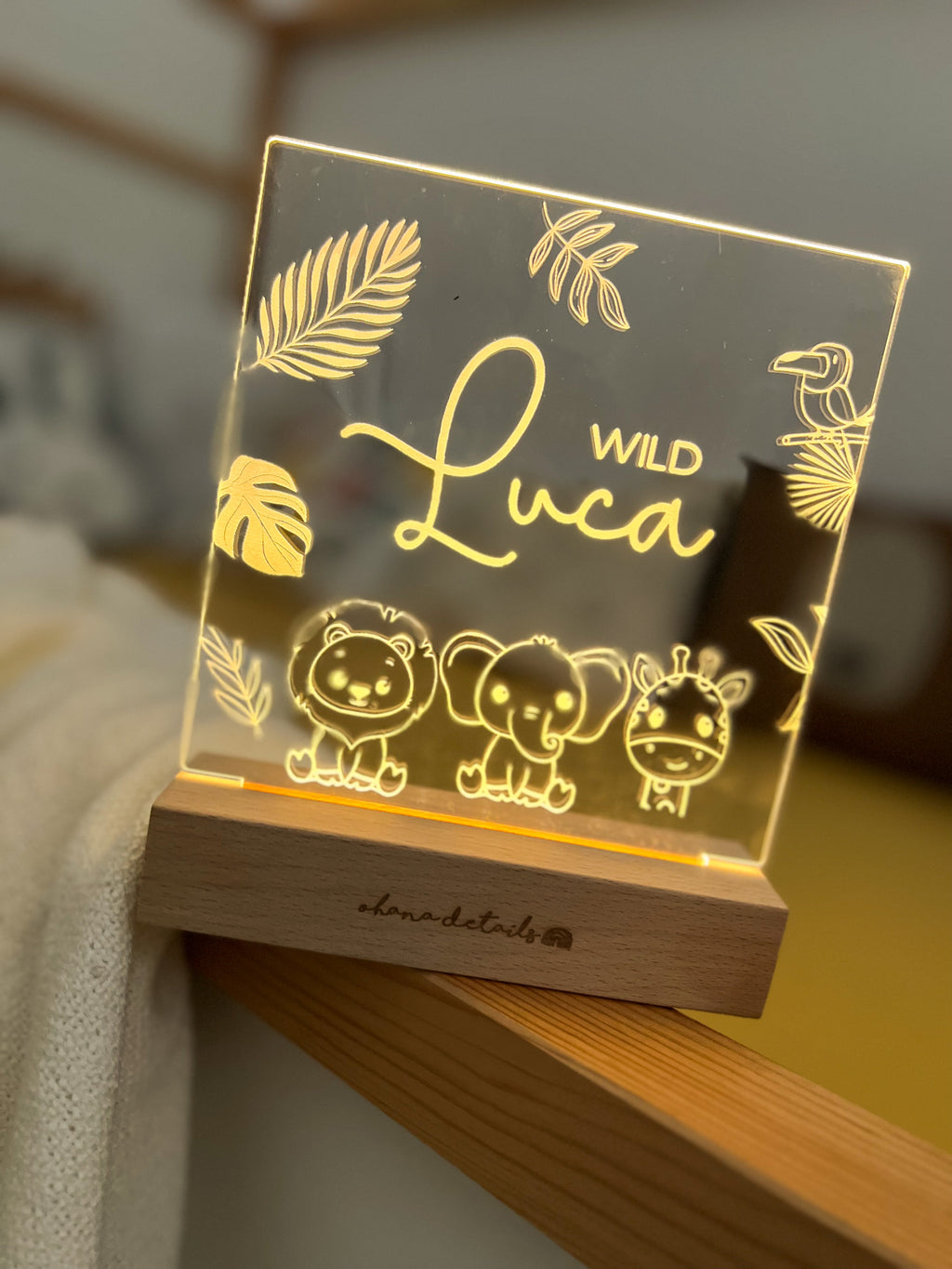 LÁMPARA PERSONALIZADA ANIMALES SAFARI