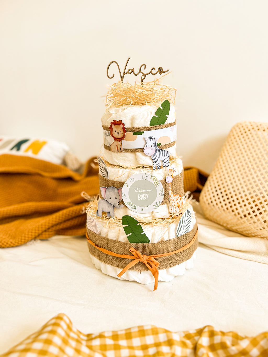 TARTA PAÑALES GRANDE SAFARI