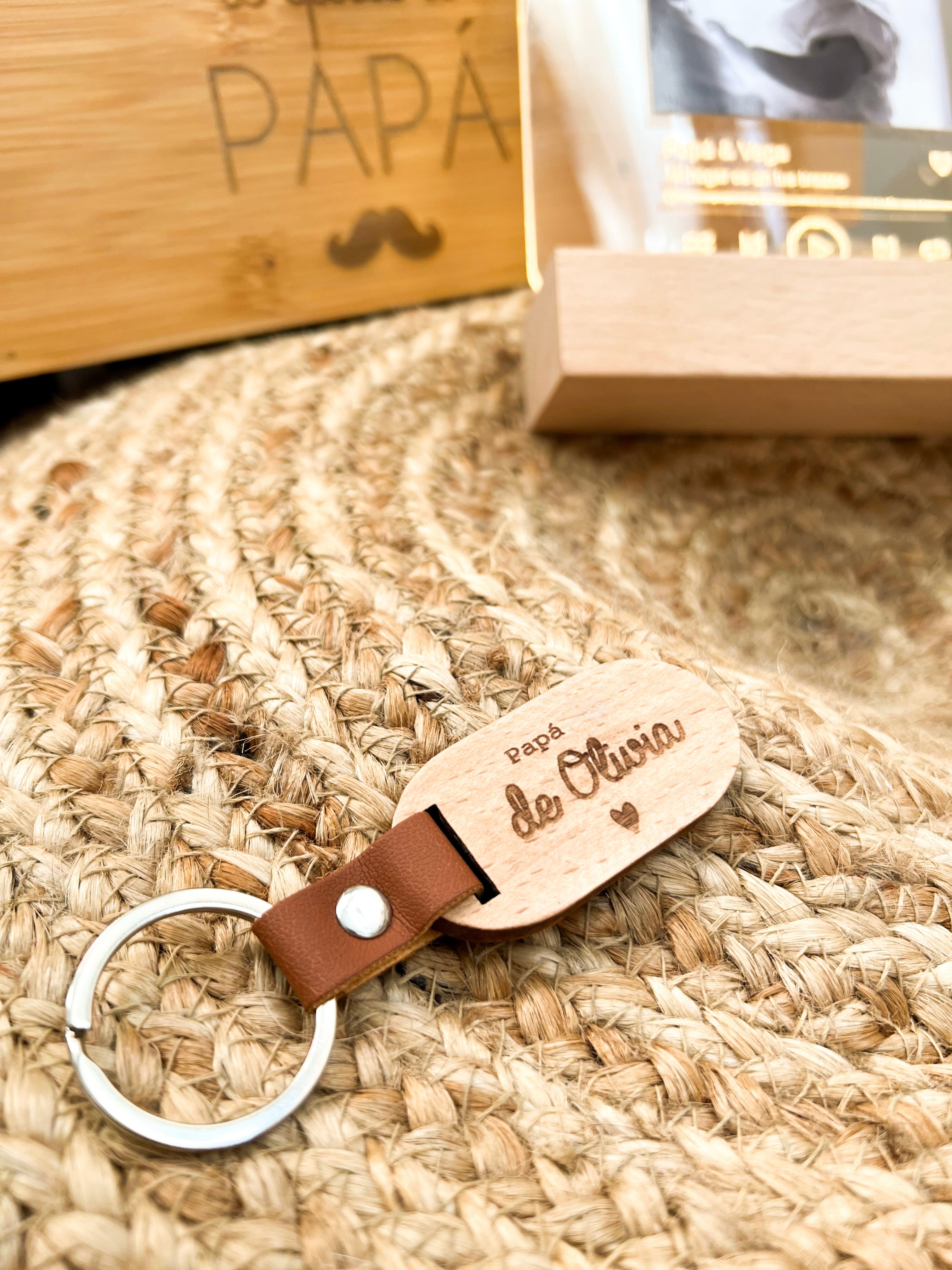 LLAVERO CUERO PARA PAPÁ