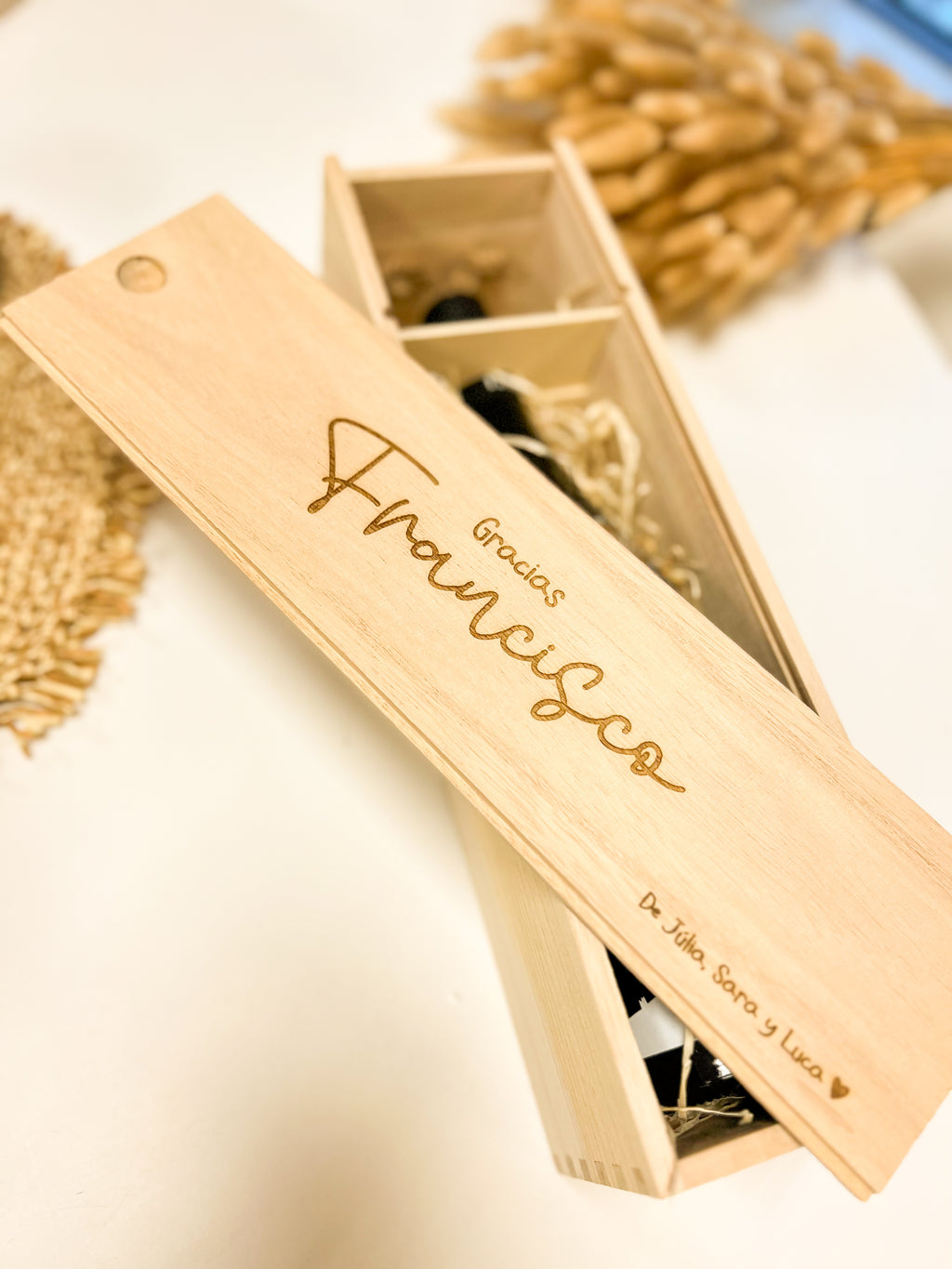 CAJA BOTELLA DE VINO PERSONALIZADA