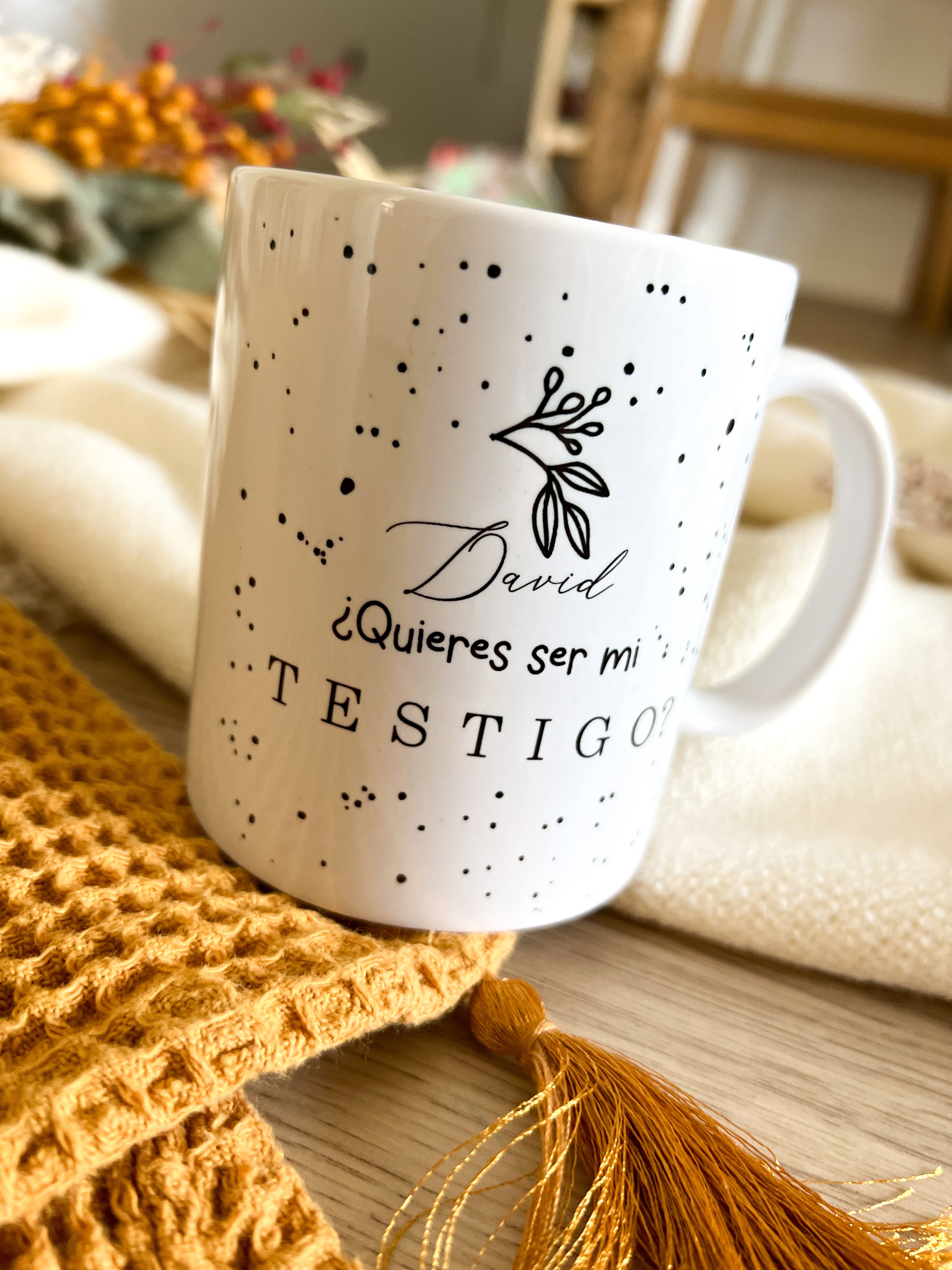 TAZA TESTIGO BODA