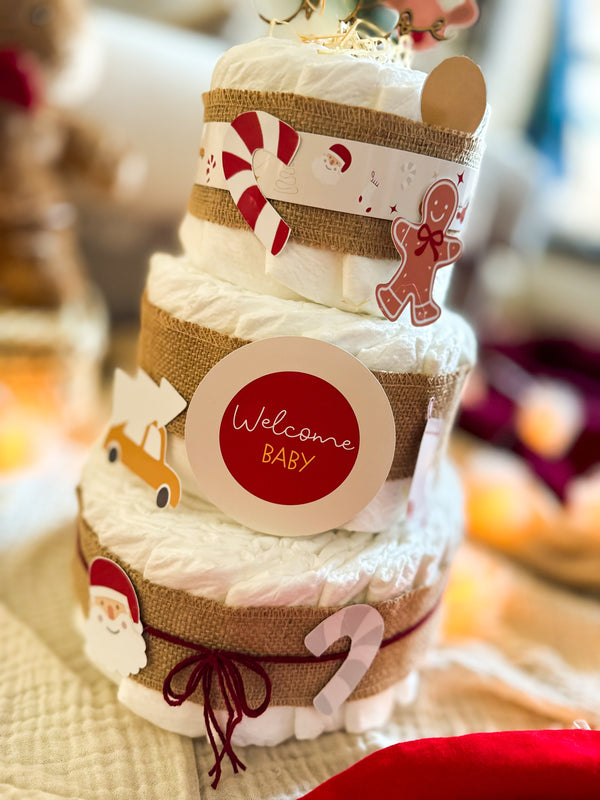 TARTA PAÑALES GRANDE NAVIDAD - Ohana Details