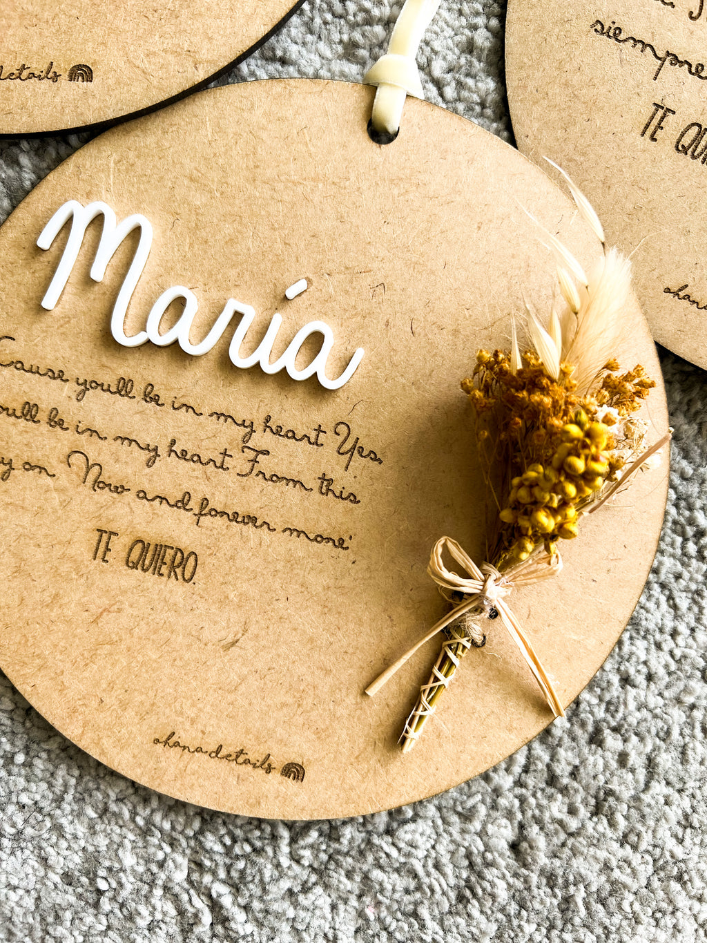 PLACA INVITADOS FLORES