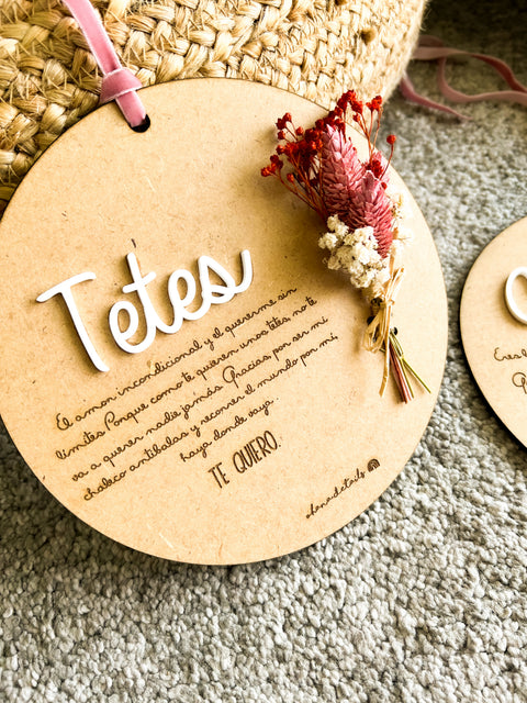 PLACA INVITADOS FLORES