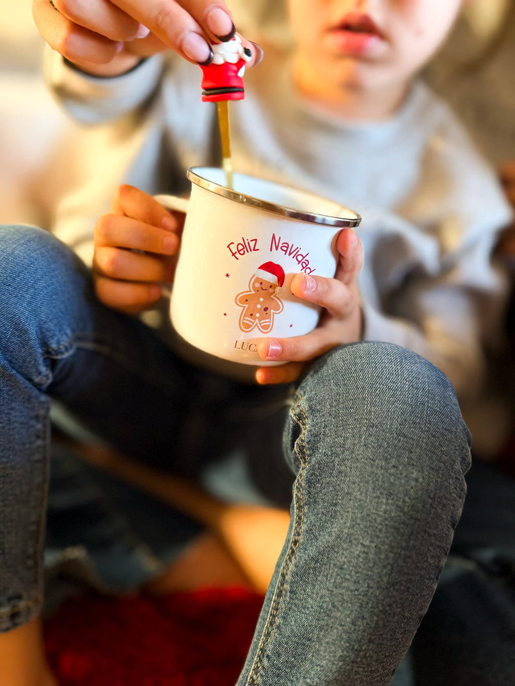TAZA NAVIDAD GALLETA RETRO