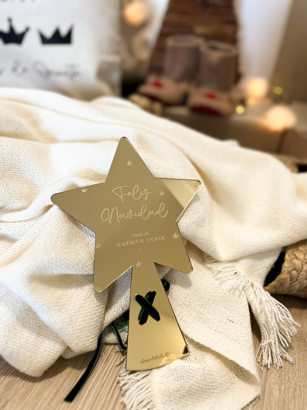 ESTRELLA ÁRBOL NAVIDAD DORADA