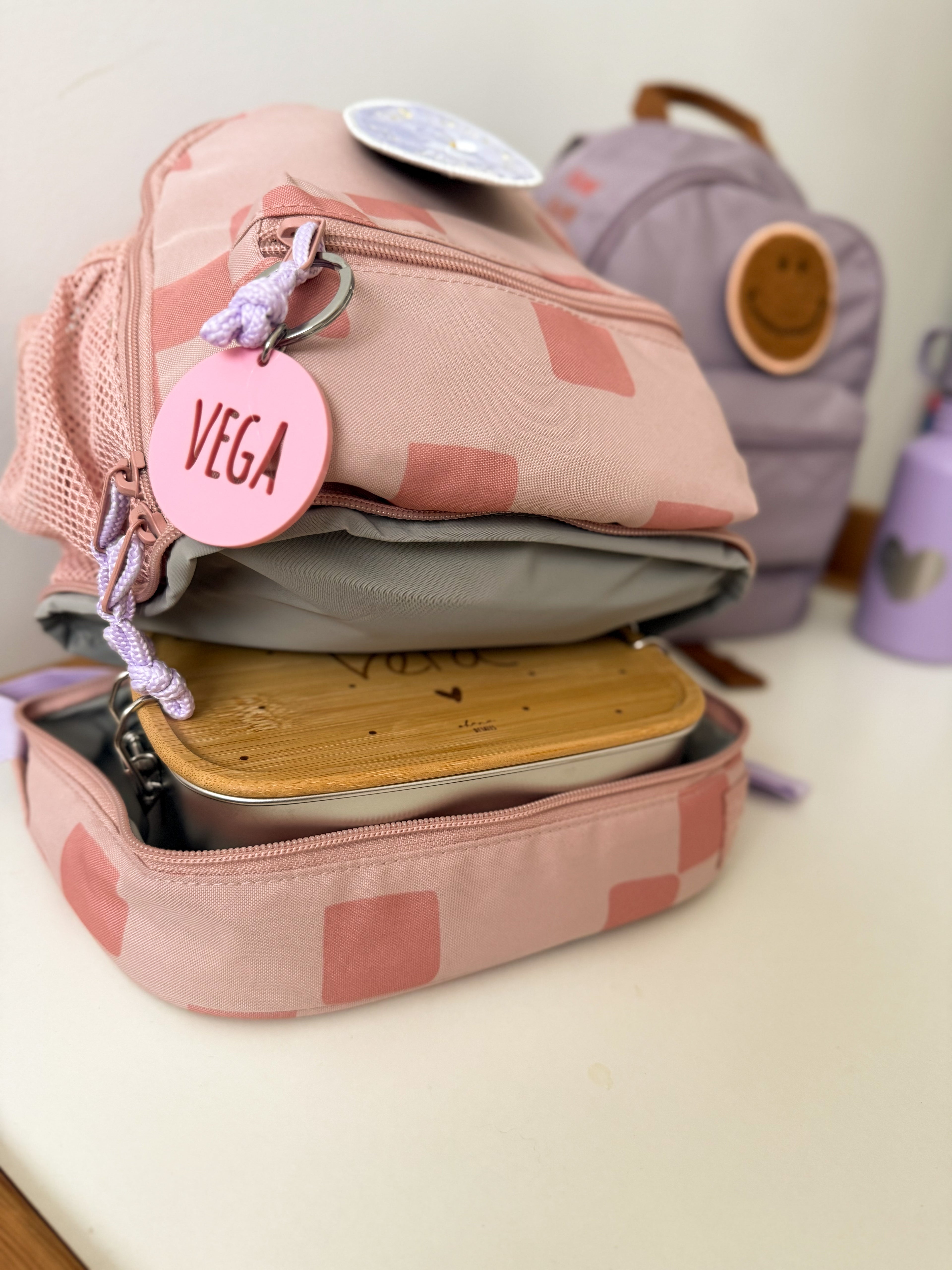 MOCHILA INFANTIL ROSA FLOR