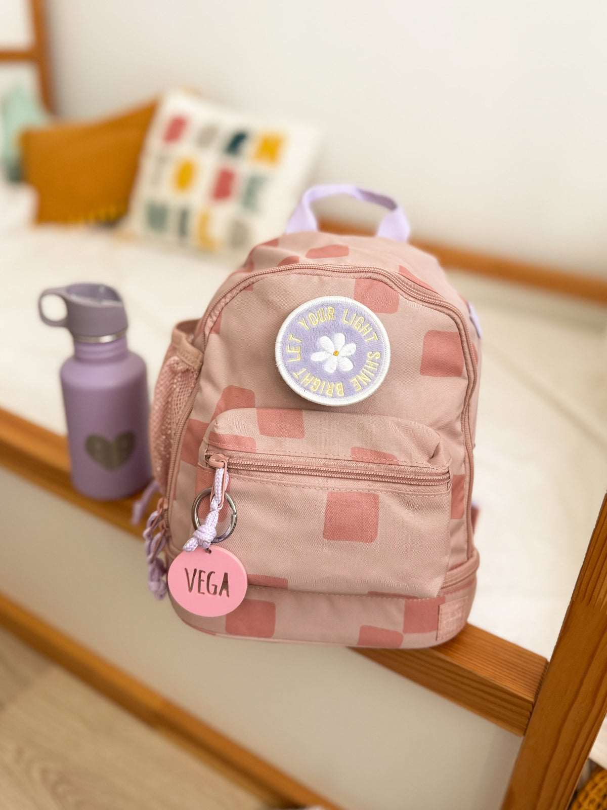 MOCHILA INFANTIL ROSA FLOR