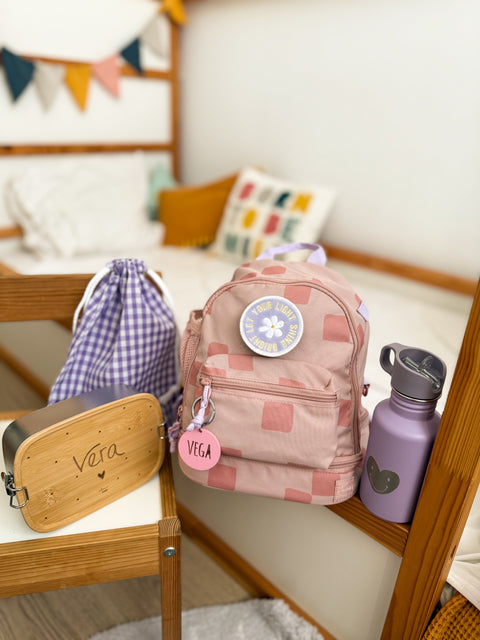 MOCHILA INFANTIL ROSA FLOR