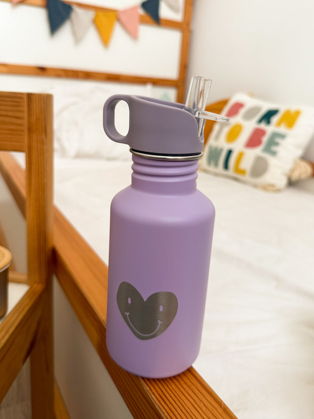 BOTELLA ACERO LILA SMILE