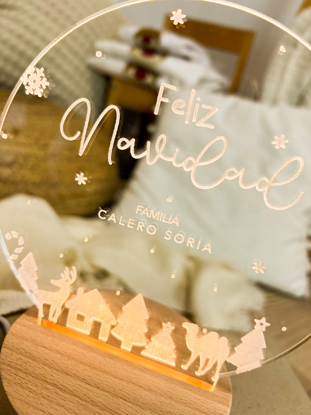LÁMPARA NAVIDAD PERSONALIZADA