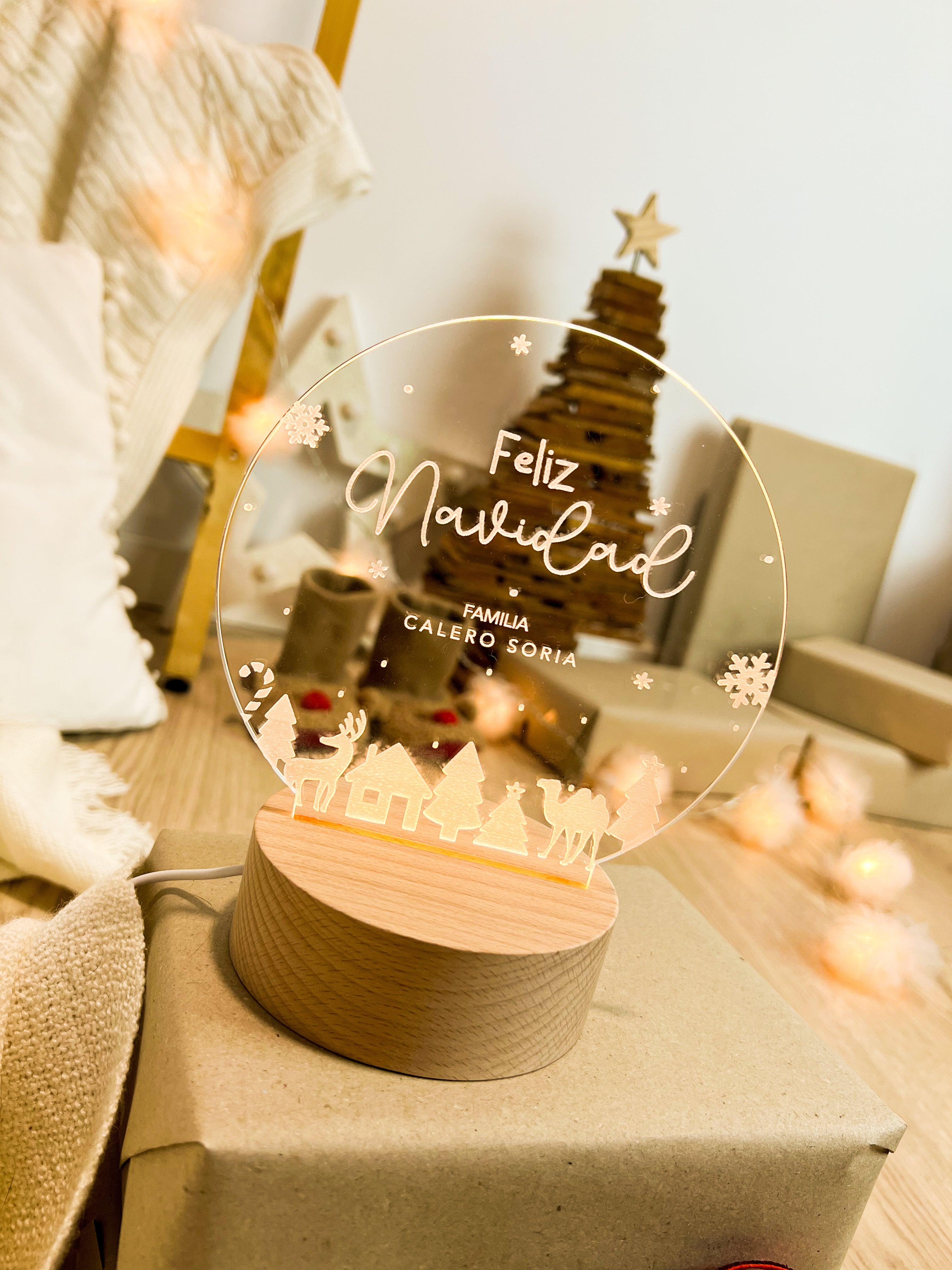 LÁMPARA NAVIDAD PERSONALIZADA