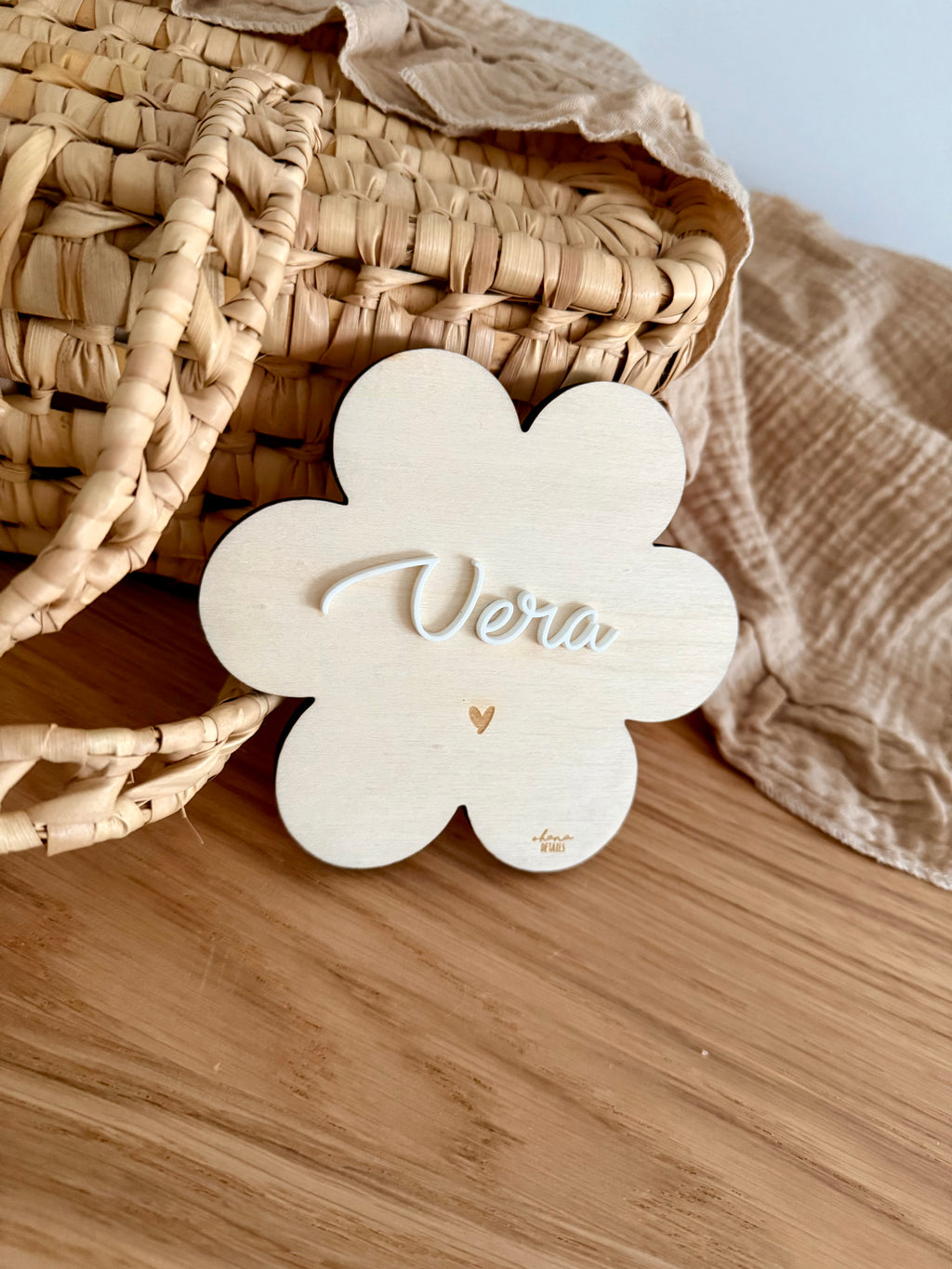 PLACA NOMBRE FLOR - Ohana Details